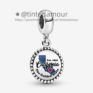 Pandora California State Map Dangle Charm